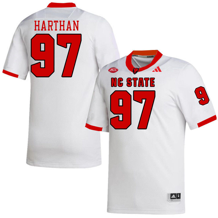 NC State Wolfpack #97 Cristian Harthan College Football Jerseys Stitched-White